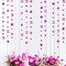 Hot Pink Number 21 Circle Dot Twinkle Star Garland Metallic Hanging Streamer Banner Backdrop Decorations for Girls Happy 21st Birthday Hot Girl Finally Legal Bday 21st Anniversary Party Supplies
